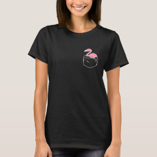 Camiseta Eu Bloqueio Fabuloso Bolso Flamingo Rosa Tropic