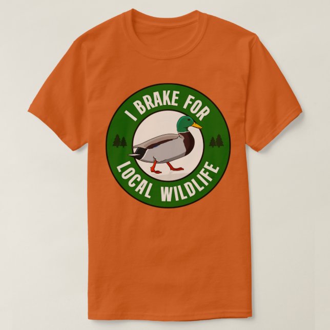 Camiseta Eu Braço Para A Vida Selvagem Local (Frente do Design)