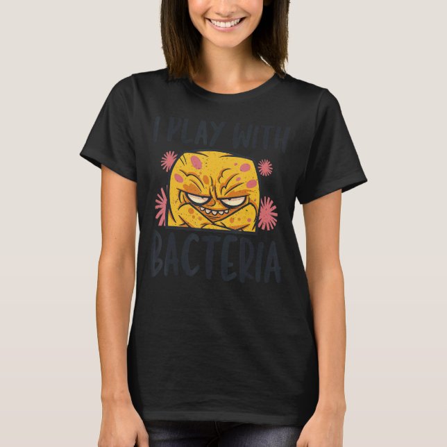 Camiseta Eu Brinco Com Bactérias Microbiologista G (Frente)