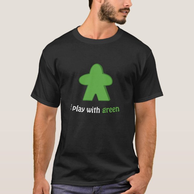 Camiseta Eu brinco com o jogo de Conselho dos Green Meals (Frente)