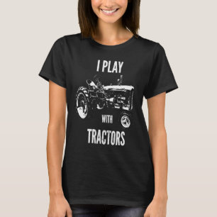 Camiseta Eu Brinco com Tratores trator vintage