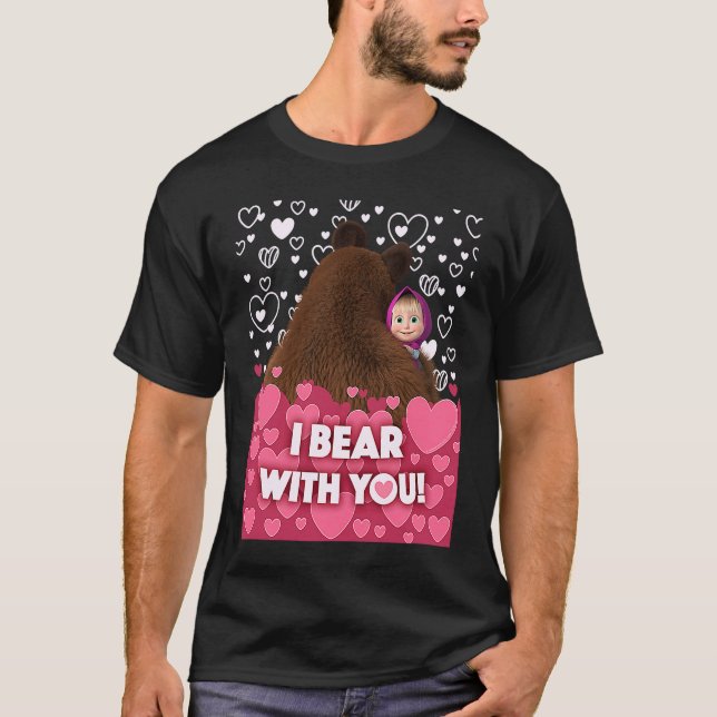 Camiseta Eu brinco com você Masha e o Urso (Frente)