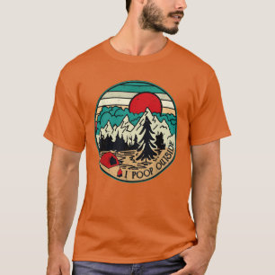 Camiseta Eu Cago Fora Piadas de Acampamento Engraçado engra