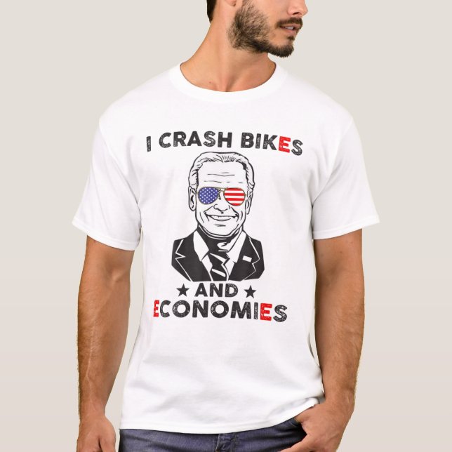 Camiseta Eu Caio Bikes E Economias (Frente)