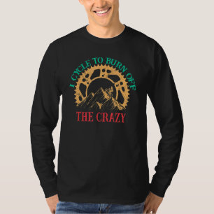 Camiseta Eu Caio Para Queimar O Ciclo De Bicicleta Louco