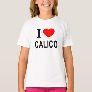 CAMISETA EU ❤️ CALICO EU AMO CALICO EU CORAREI CALICO
