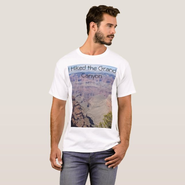 Camiseta Eu caminhei o Grand Canyon para homens (Frente Completa)