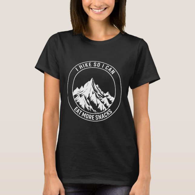 Camiseta Eu caminho para poder comer mais lanches engraçado (Frente)