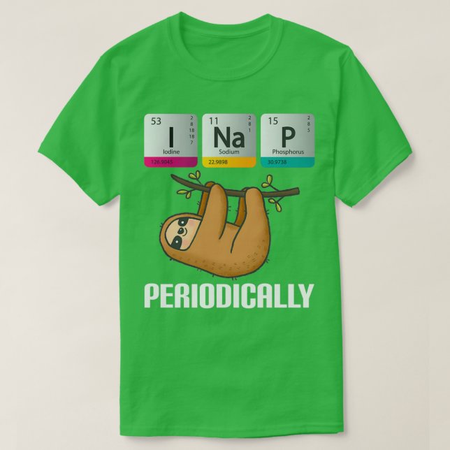 Camiseta Eu Canto Periodicamente Ciência Engraçada (Frente do Design)