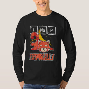 Camiseta Eu Canto Periodicamente Panda Vermelha Nerd Animal