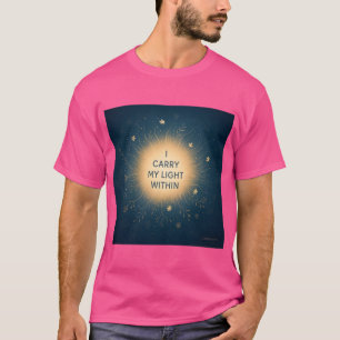 Camiseta Eu Carregar Minha Luz Dentro - Brilho Espiritual A