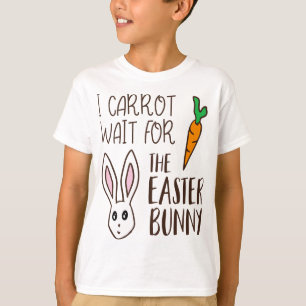 Camiseta Eu Carrot Espero Por Um Coelhinho Humoroso Da Pásc