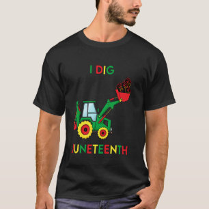 Camiseta Eu Cavo Punhos de Juneteenth Trator Engraçado Meni