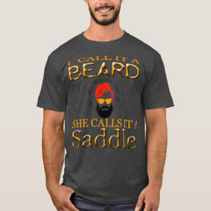 Camiseta eu chamo de barba ela chama isso de sela engraçada