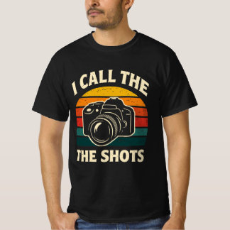 Camiseta Eu Chamo Os Tiros Câmera Vintage Pôr do Sol Fotogr
