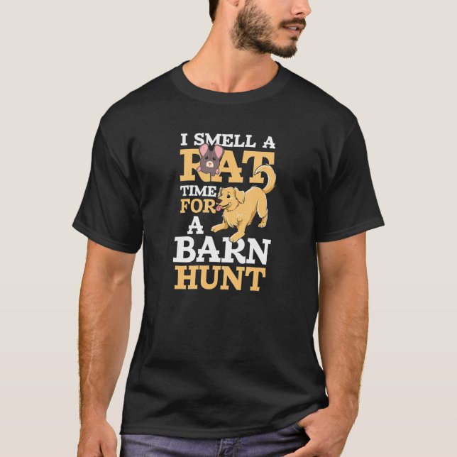 Camiseta Eu Cheiro Um Rato De Design Barn Hunt (Frente)