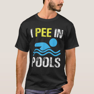 Camiseta Eu Choro Em Piscinas Engraçadas Nadando Dizendo Ve