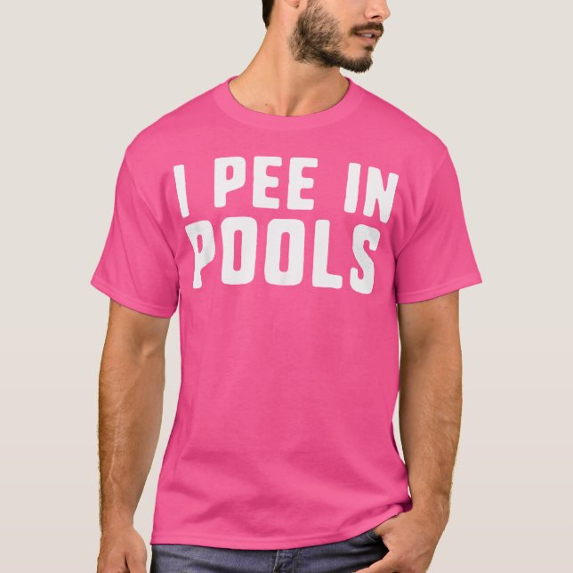 Camiseta Eu Choro Em Piscinas Engraçado Profano Chocante Na (Frente)