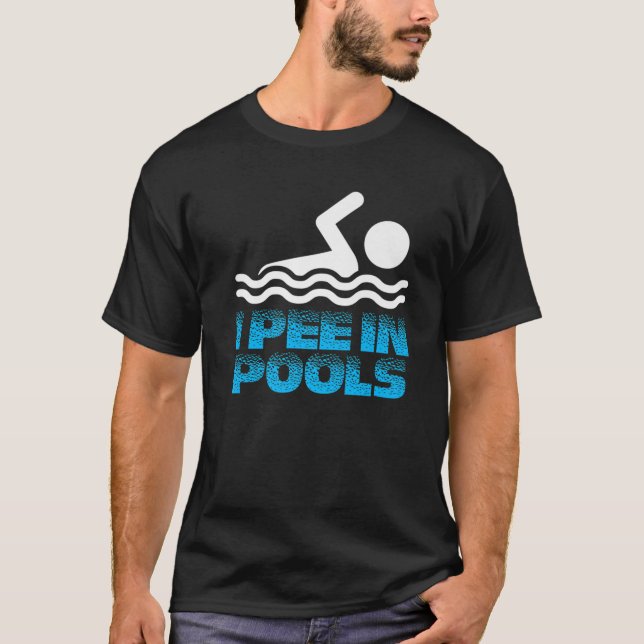 Camiseta Eu Choro Em Piscinas Natação Engraçada (Frente)