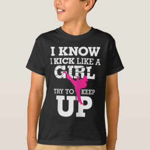 Camiseta Eu Chuto Como Uma Garota-kickboxing Chick S