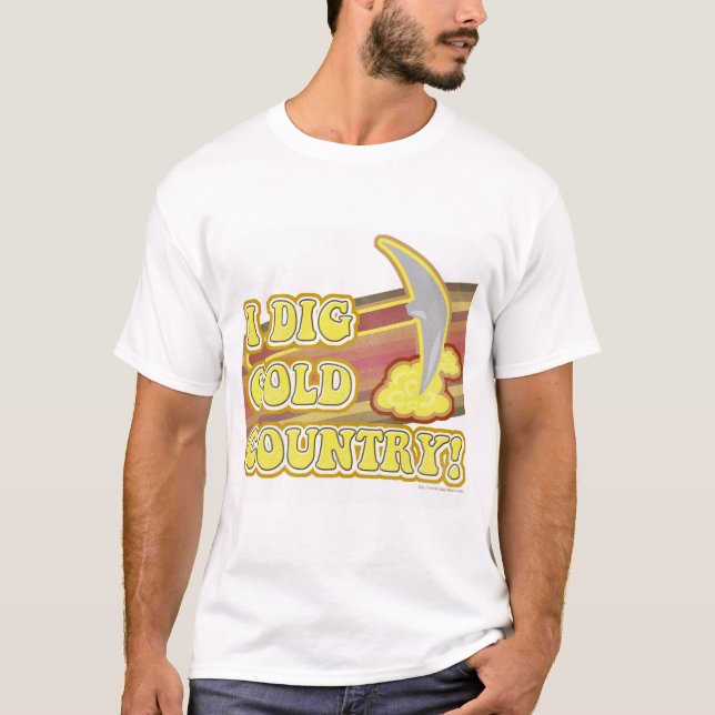 Camiseta Eu Cigo Dourado Slogan Da Califórnia (Frente)