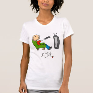 Camiseta Eu clico t-shirt e presentes