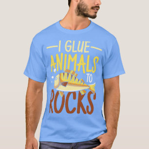Camiseta Eu colo animais a rochas para um criador de peixe