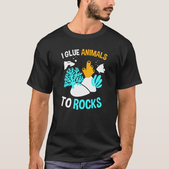 Camiseta Eu Colo Animals Em Rochas - Tanque De Peixes Ou Ma (Frente)