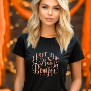 Camiseta Eu coloquei o bô em boujee - brilho dourado no hal
