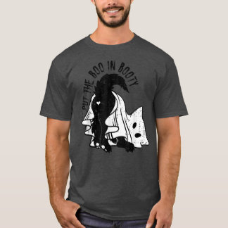 Camiseta Eu Coloquei o Boo em Booty Engraçado Ghost Cat Hal