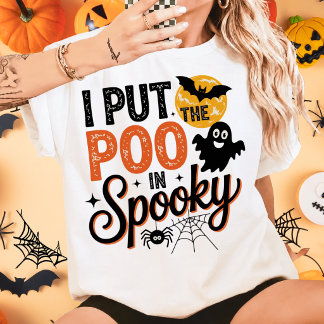 Camiseta Eu Coloquei o Cocô no Halloween Assustador