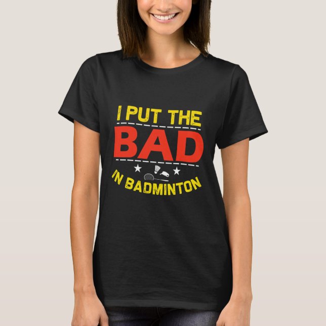 Camiseta Eu Coloquei O Mau Em Badminton 6 (Frente)