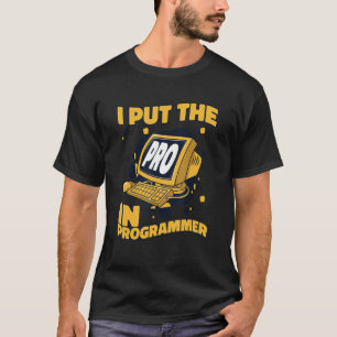 Camiseta Eu Coloquei O Pro No Programmer Cheio Stack Softwa