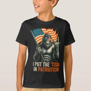 Camiseta Eu Coloquei O "tismo" No Patriotismo Pé-Grande, Na