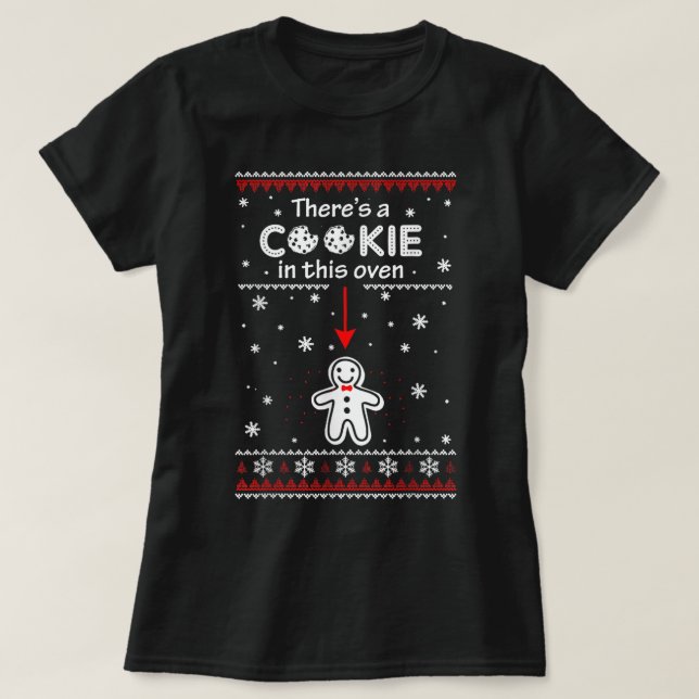 Camiseta Eu Coloquei Um Biscoito Naquele Forno Há Um Biscoi (Frente do Design)