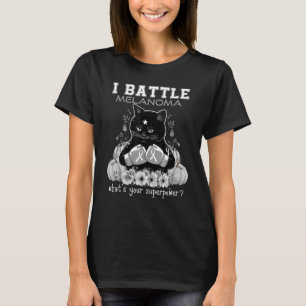 Camiseta Eu Combato o Gato de Consciência Melanoma