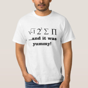 Camiseta Eu comi algum t-shirt nerdy da matemática da torta