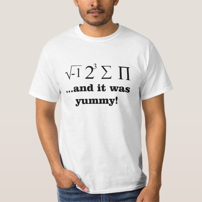 Camiseta Eu comi algum t-shirt nerdy da matemática da torta (Frente)