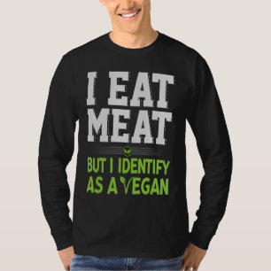 Camiseta Eu Comi Carne Mas Eu Identifico Como Um Vegan