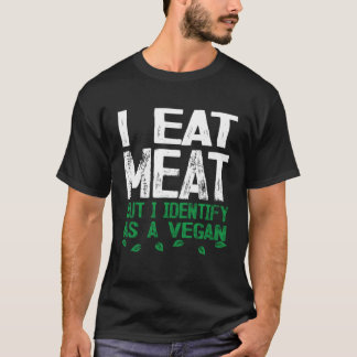 Camiseta Eu Comi Carne Mas Eu Identifico Como Um Vegan