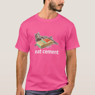 Camiseta Eu Comi Cimento Amaldiçoado Gato Engraçado Piada E