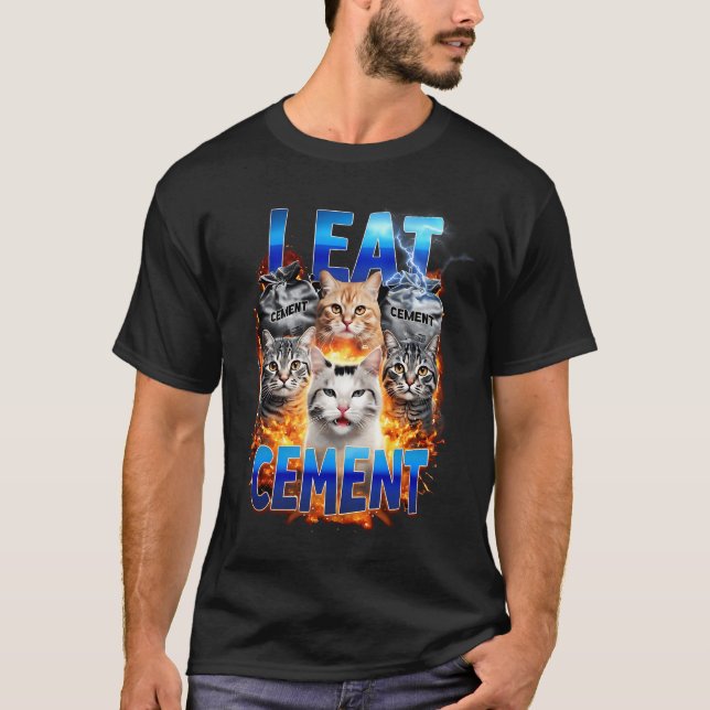Camiseta Eu Comi Cimento Engraçado Memória Gen-Z Da Interne (Frente)