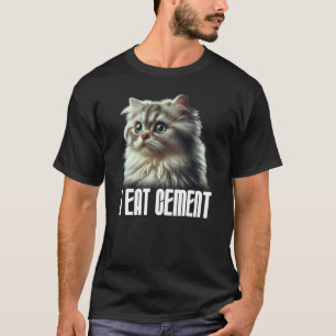 Camiseta Eu Comi Gato De Cimento Memória Engraçado Eu Comi 