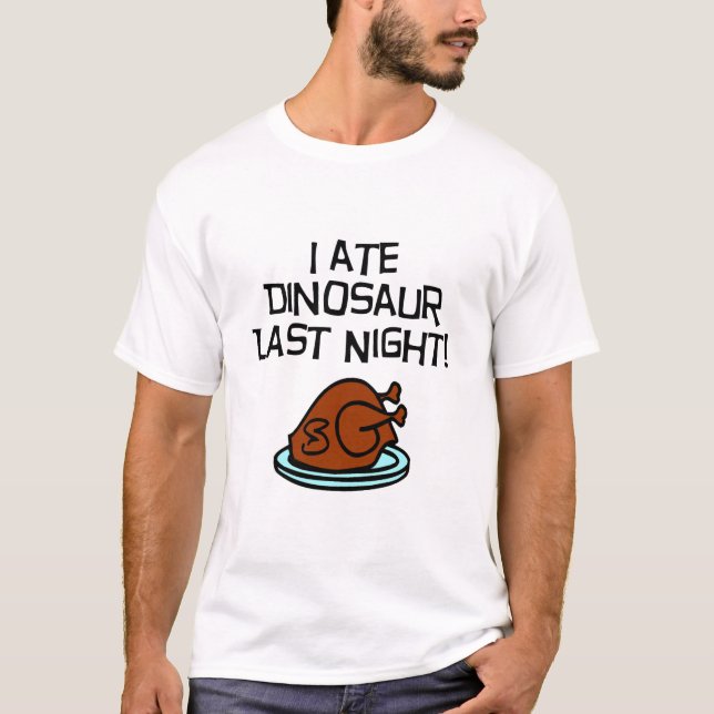 Camiseta Eu comi o dinossauro (Frente)