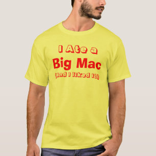 Camiseta Eu comi um t-shirt grande do Mac (os homens)