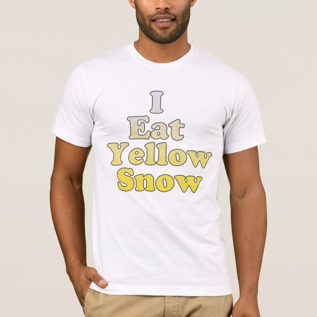 Camiseta Eu como a neve amarela (Frente)
