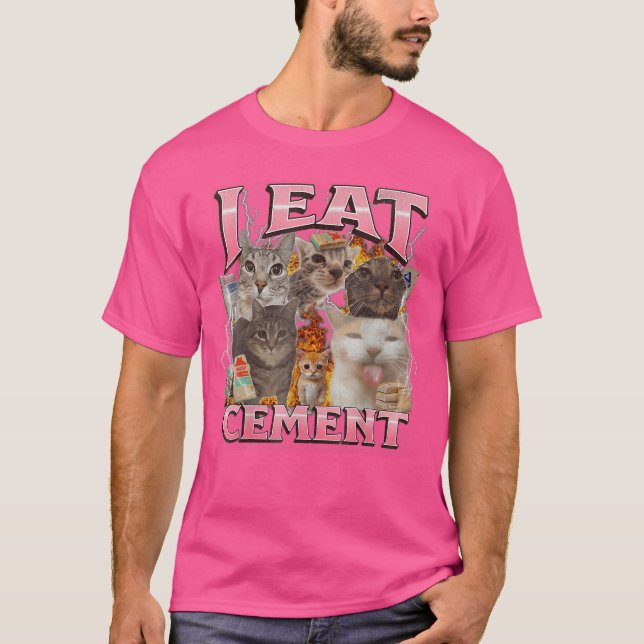 Camiseta Eu Como Cimento Gato Engraçado Meme Memes da Inter (Frente)