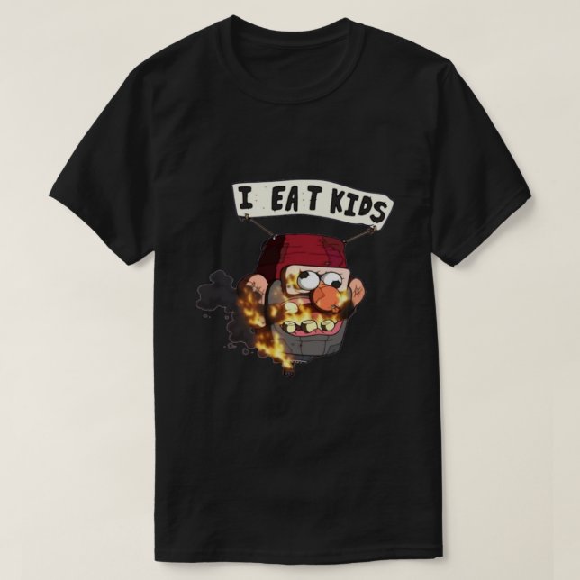 Camiseta Eu como crianças a gravidade cai no Sticker.png (Frente do Design)