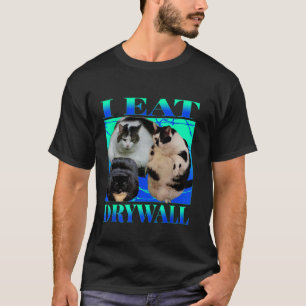 Camiseta Eu Como Drywall Gato MEME ENGRAÇADO Gato Bobo