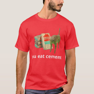Camiseta Eu Como Gato Maldito de Cimento Engraçado Especifi